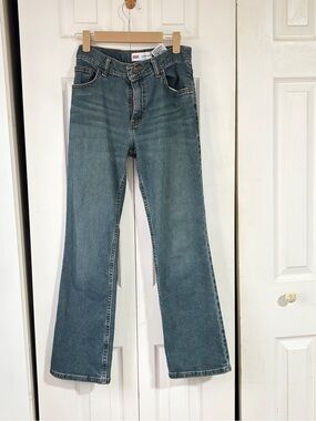 Wrangler Bootcut Jeans Women’s Size 14 Slim Blue Stretch Denim Y2K